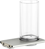 KEUCO Edition 400 Glashalter mit Echtkristall-Glas, verchromt – Wandmontage, softcube Design