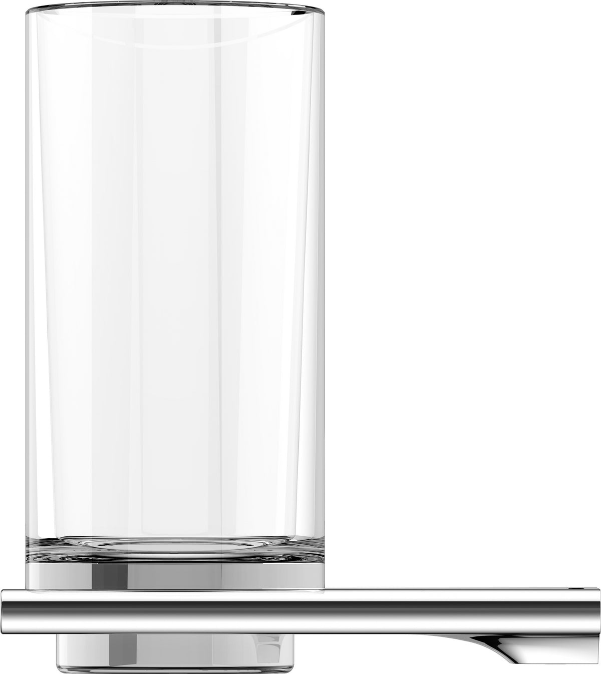 KEUCO Edition 400 Glashalter mit Echtkristall-Glas, verchromt – Wandmontage, softcube Design
