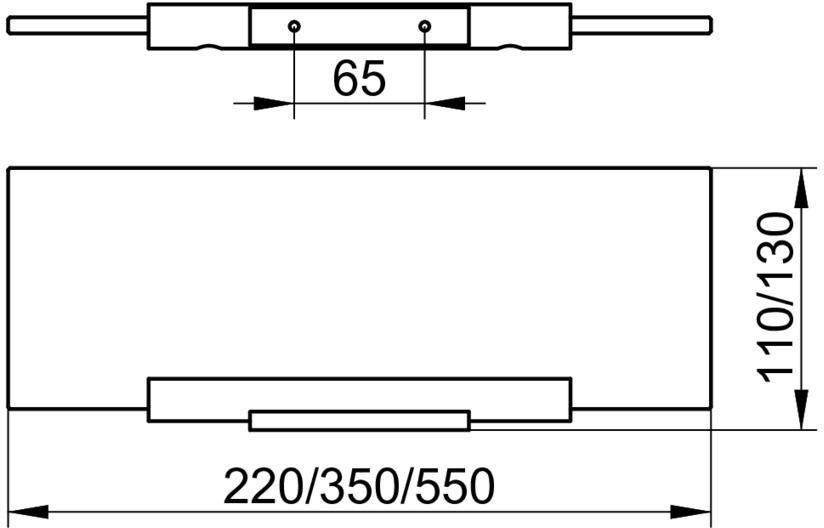 KEUCO Cristallin-Glasplatte Plan 14910, mattiert, ohne Grünkante, 220 x 100 mm