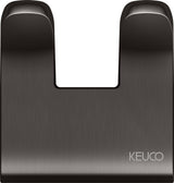 KEUCO Collection Moll Handtuchhaken doppelt Titanschwarz gebürstet 12713