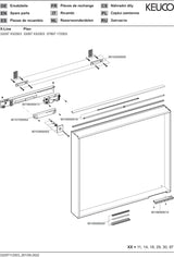 KEUCO X-Line Lichtspiegel 460x850mm anthrazit – LED, Touch-Sensor, A++