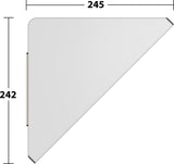 KEUCO Eckduschablage Edition 400 11557, Aluminium silber-eloxiert