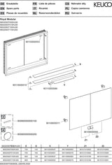 KEUCO Royal Modular 2.0 Spiegelschrank 600 mm, unbeleuchtet, Wandeinbau, mit Steckdose & USB