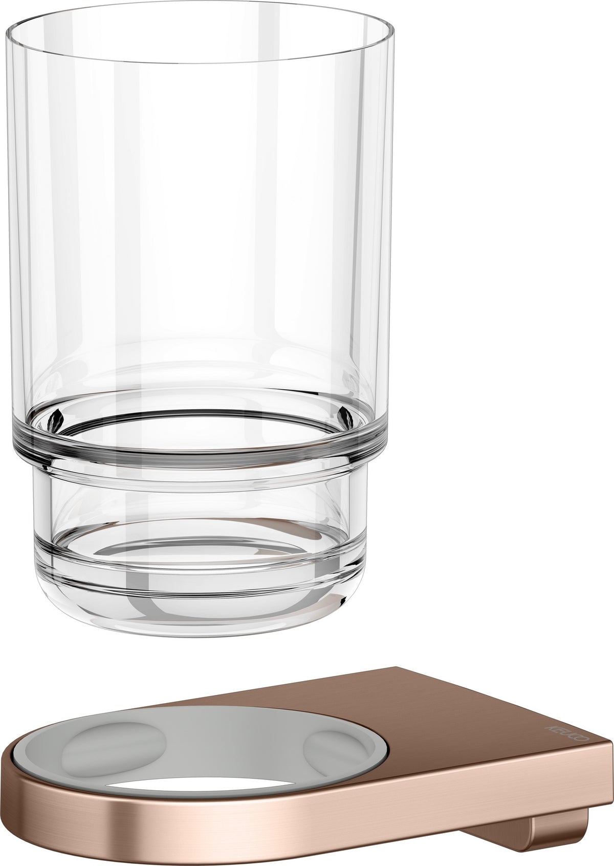 KEUCO Collection Moll Glashalter 12750 mit Echtkristall-Glas, verchromt, Wandmontage