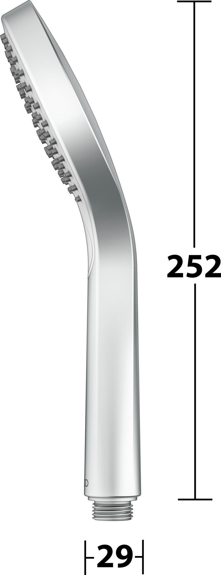 KEUCO IXMO_solo Handbrause 59580 verchromt – 1 Strahl, Eco Air, 100 mm