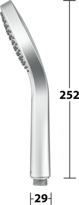 KEUCO IXMO_solo Handbrause 59580 verchromt – 1 Strahl, Eco Air, 100 mm