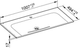 KEUCO X-Line Keramik-Waschtisch 1007 mm weiß ohne Hahnlochbohrung