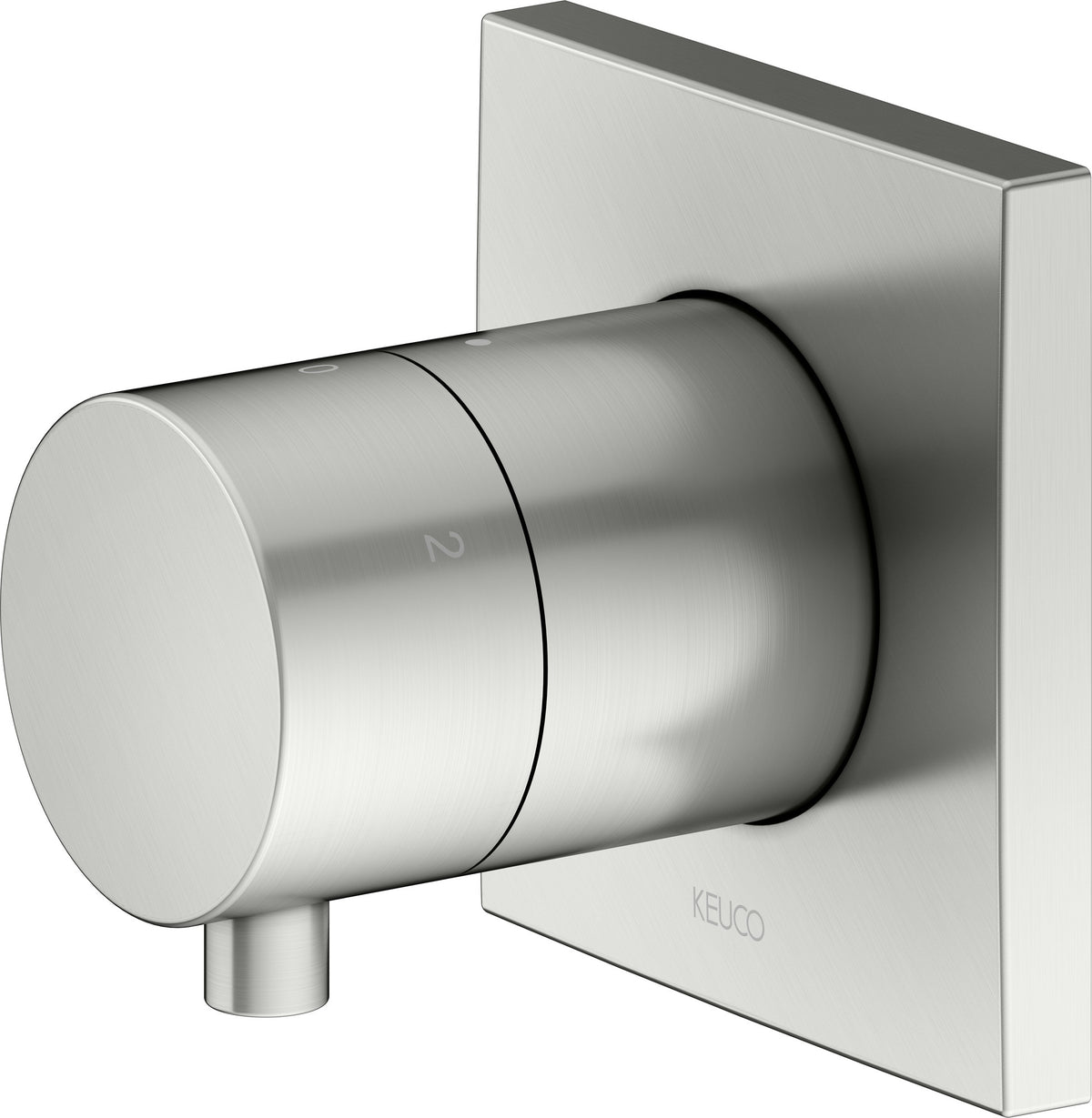 KEUCO IXMO Comfort 3-Wege Ab- und Umstellventil Unterputz, rund, Messing gebürstet