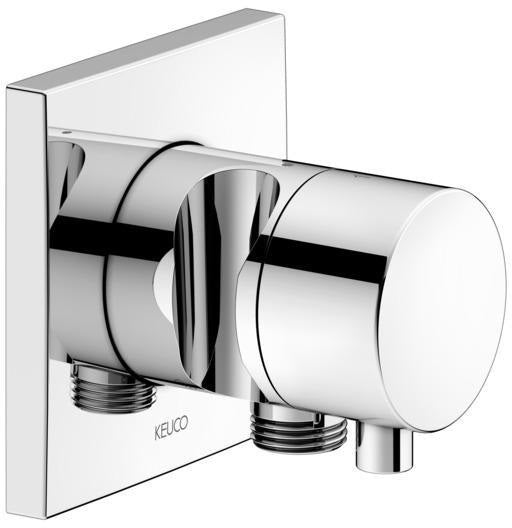 KEUCO IXMO Comfort 2-Wege Umstellventil eckig verchromt mit Schlauchanschluss