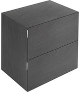 KEUCO Edition 11 Art Sideboard 400 mm mit 2 Auszügen und Beleuchtung – Weiß / Glas Weiß