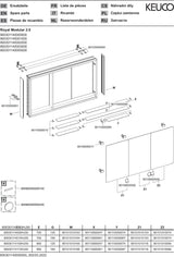 KEUCO Royal Modular 2.0 Spiegelschrank 900 mm, 3 Türen, silber-eloxiert, ohne Beleuchtung
