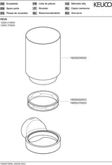 KEUCO REVA Glashalter 12850 mit Echtkristall-Glas – verchromt