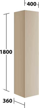 KEUCO Edition 11 Art Hochschrank mit Steckdose, 1-türig, links, 400 x 1800 x 360 mm, blue satin/Glas blue satin