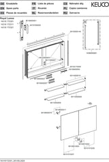 KEUCO Royal Lumos Spiegelschrank 1050 mm mit Beleuchtung und Ablagefach, silber-eloxiert