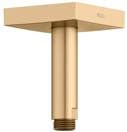 KEUCO Brausearm Edition 300 Deckenanschluss 100 mm verchromt – Eckige Form für moderne Duschen