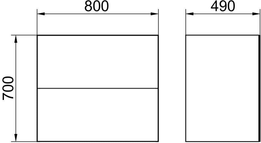 KEUCO Edition 11 Art Sideboard 400 mm mit 2 Auszügen und Beleuchtung – Weiß / Glas Weiß