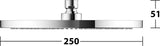 KEUCO Kopfbrause rund 250 mm Bronze gebürstet – Edle Duschkopf-Brause