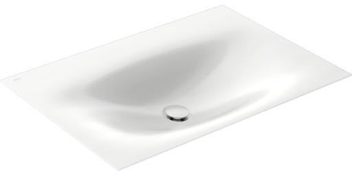 KEUCO Edition 11 Art Emaille-Waschtisch 806 mm mit 1-Loch-Bohrung in Weiß