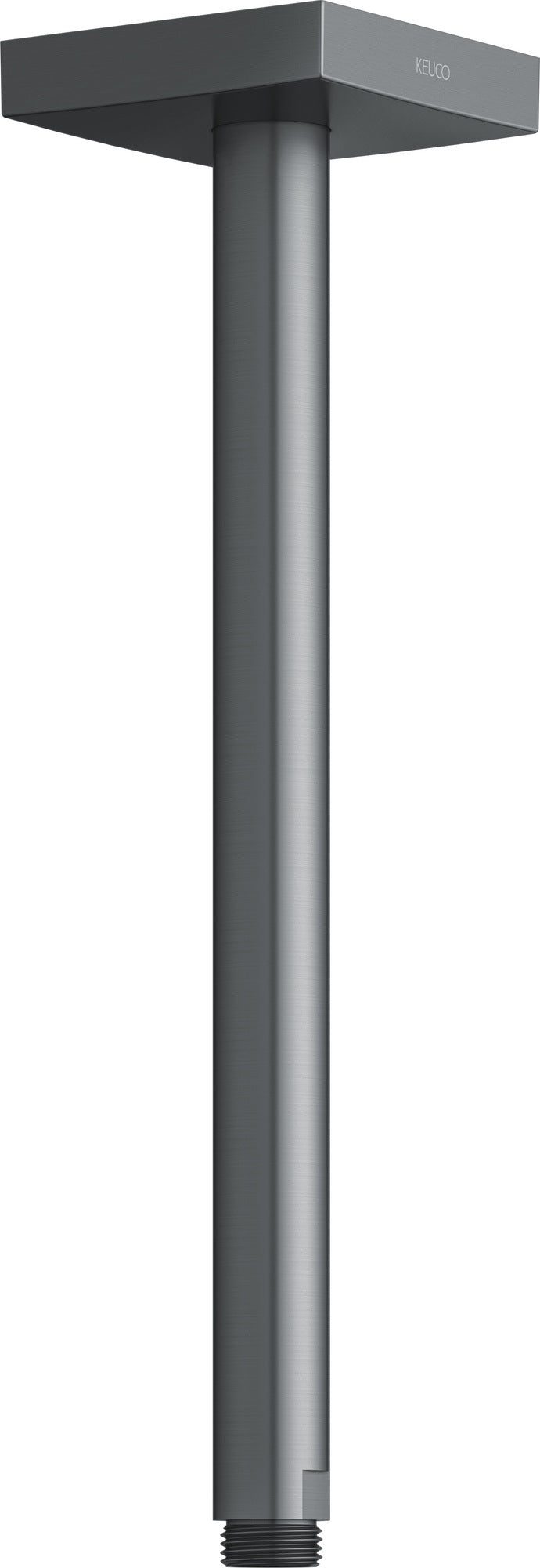 KEUCO Brausearm Edition 300 Deckenanschluss 100 mm verchromt – Eckige Form für moderne Duschen