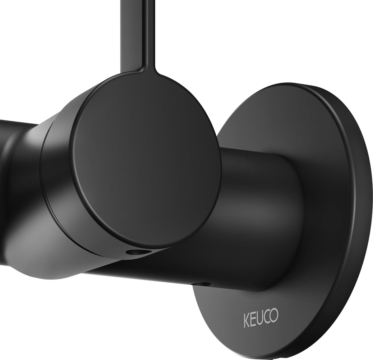 KEUCO IXMO Einhebel-Waschtischmischer Unterputz, rund, Ausladung 165 mm, schwarz matt