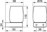 KEUCO Echtkristall-Glas ELEGANCE Zahnputzbecher lose in Rauchkristall