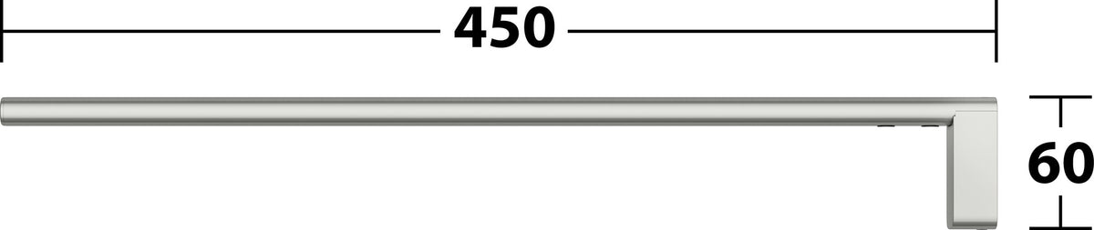KEUCO Edition 400 Handtuchhalter 450 mm verchromt – 1-armig, starr, Wandmontage