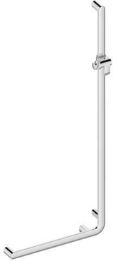 KEUCO Winkelgriff Elegance 31606, verchromt, rechte Ausführung, 401/701 mm – Haltegriff für Wandmontage, 115 kg belastbar