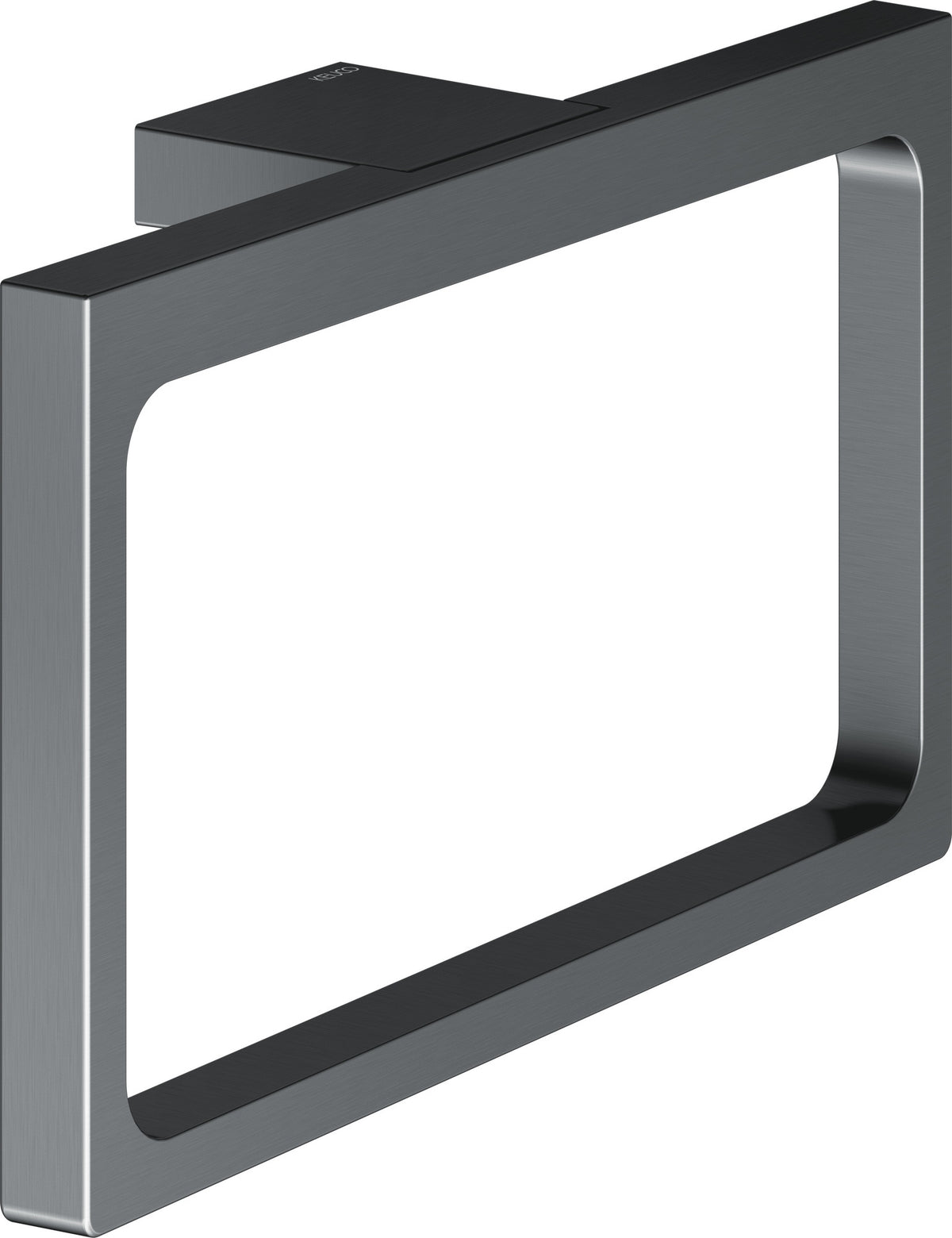KEUCO Handtuchring Edition 11 11121, verchromt – Eckiges Design, starr, Wandmontage