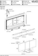 KEUCO Royal Lumos Spiegelschrank 1400 mm Wandeinbau silber-eloxiert mit Ablagefach