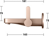 KEUCO IXMO Einhebel-Waschtischmischer Unterputz Wandmontage 187 mm Messing gebürstet