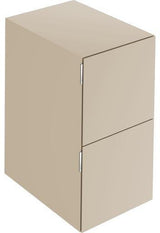 KEUCO Edition 11 Art Sideboard 400 mm mit 2 Auszügen und Beleuchtung – Weiß / Glas Weiß