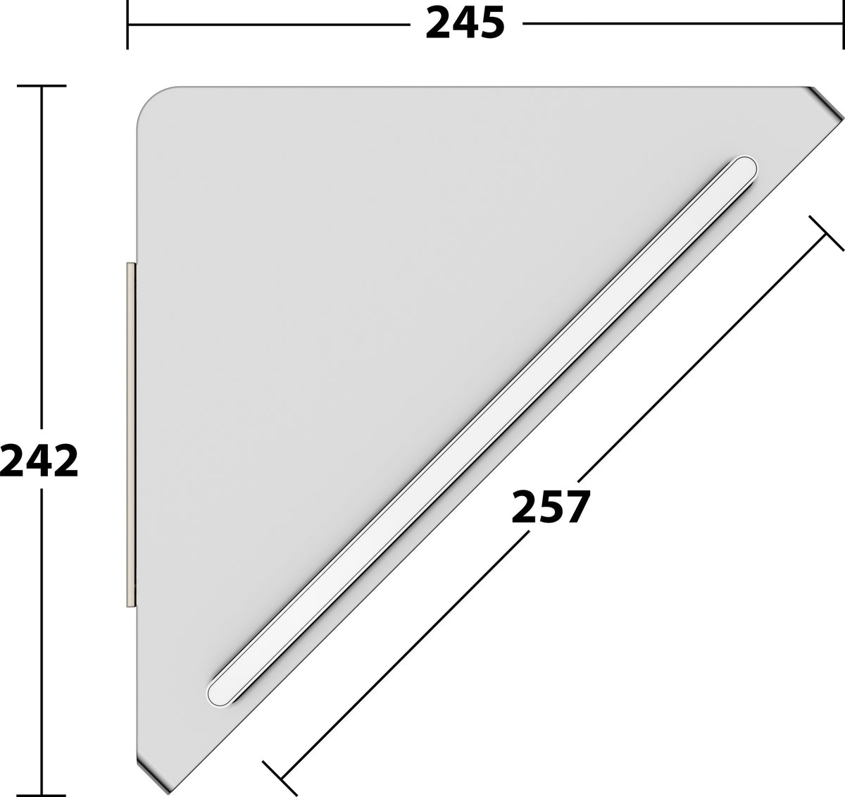 KEUCO Eckduschablage Edition 400 11557, Aluminium silber-eloxiert