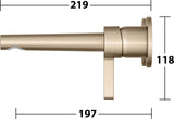 KEUCO Edition 400 Einhebel-Waschtischmischer Unterputz, Ausladung 197 mm, Bronze gebürstet
