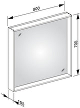 KEUCO X-Line Kristallspiegel 460x850 mm anthrazit – Rahmenloser Wandspiegel ohne Beleuchtung