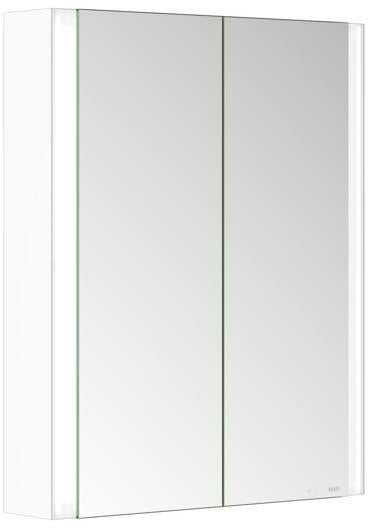 KEUCO Somaris Spiegelschrank 600 x 710 x 128 mm Eiche hell Dekor – 2 Türen Wandvorbau