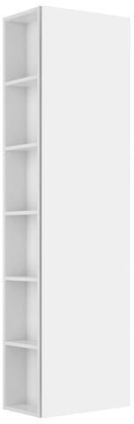 KEUCO X-Line Hochschrank 480 mm anthrazit/anthrazit mit Glasfront und Seitenregal links