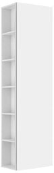KEUCO X-Line Hochschrank 480 mm anthrazit/anthrazit mit Glasfront und Seitenregal links
