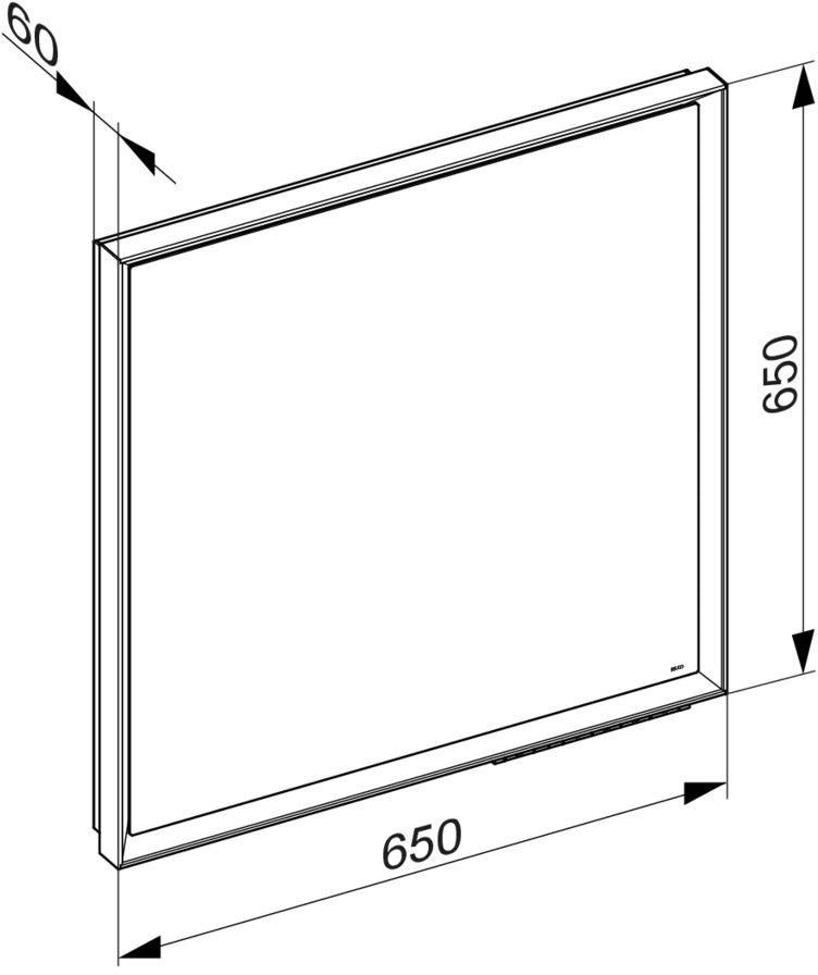 KEUCO Royal Lumos Lichtspiegel mit Spiegelheizung, 700 x 650 mm, schwarz-eloxiert