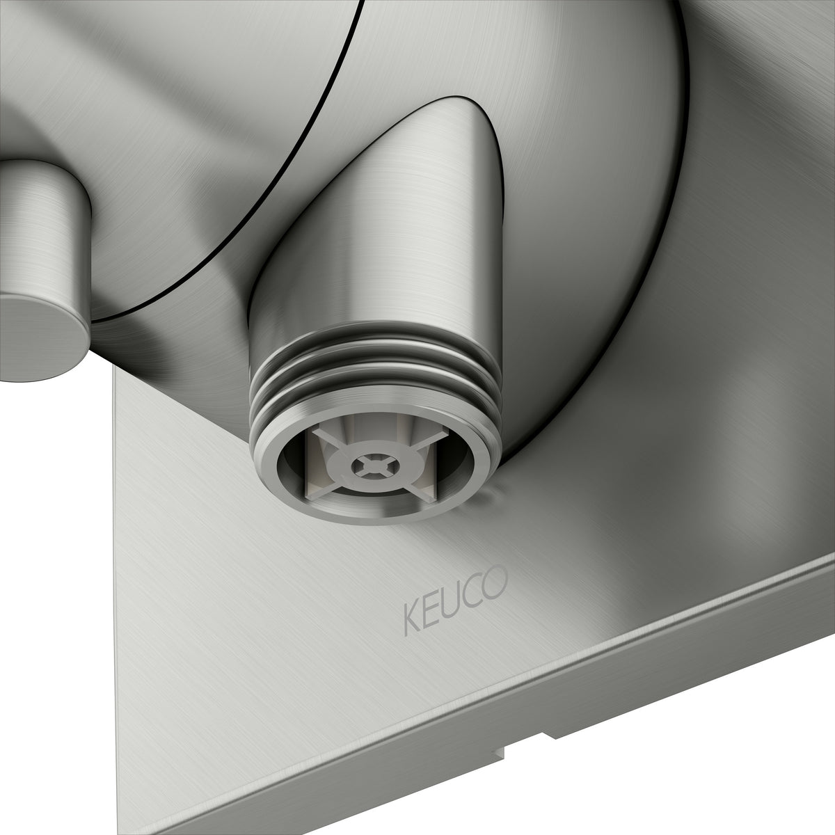 KEUCO IXMO Comfort Absperrventil Unterputz DN15 rund Messing gebürstet 59541