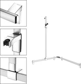 KEUCO AXESS Duschhandlauf 850 mm rechts mit Brausestange, silber-eloxiert