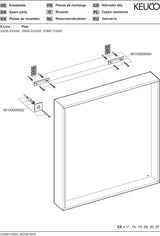 KEUCO X-Line Kristallspiegel 460x850 mm anthrazit – Rahmenloser Wandspiegel ohne Beleuchtung