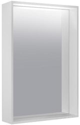 KEUCO Lichtspiegel Plan 07897 – LED-Spiegel mit Touch-Sensorik, 460 x 850 mm, silber-eloxiert