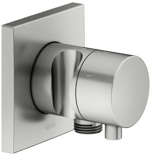 KEUCO IXMO Comfort 3-Wege Ab- und Umstellventil Unterputz, rund, Messing gebürstet