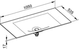 KEUCO Edition 11 Varicor-Waschtisch 1050 mm arktis weiß seidenmatt ohne Hahnlochbohrung