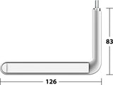 KEUCO AXESS Toilettenpapierhalter 35062 für Stützklappgriff 35003, verchromt/weiß