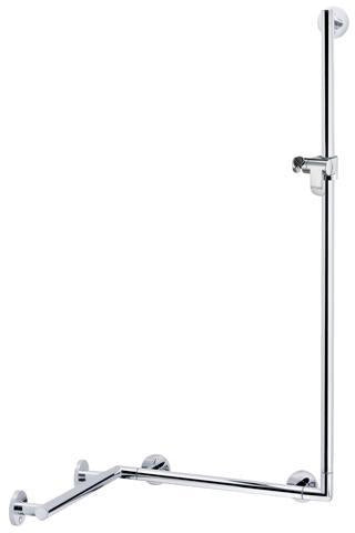 KEUCO Duschhandlauf Plan Care mit Brausestange rechts/links verchromt 597/680/1265 mm