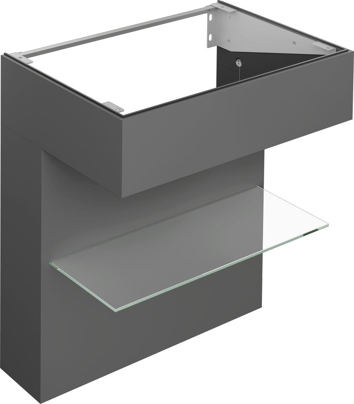KEUCO Edition 11 Art Waschtischunterbau 800 mm mit Glasablage und Beleuchtung in Weiß