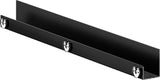 KEUCO Duschablage 24953 auf Maß – 400-600 x 120 x 90 mm, schwarz matt, Aluminium, mit Haken