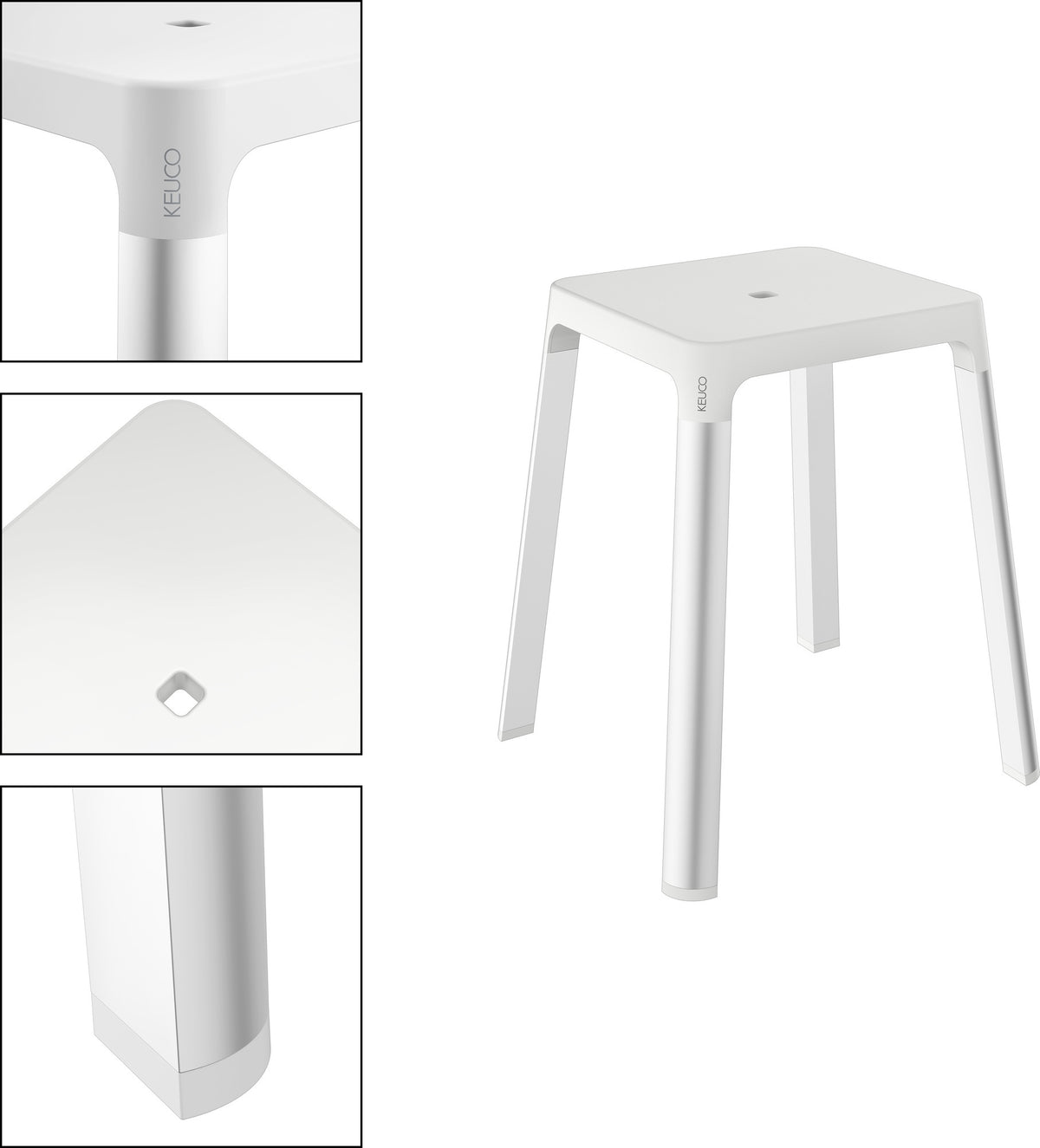 KEUCO AXESS Bad-Hocker 35082 – verchromt/weiß, stilvoll & funktional