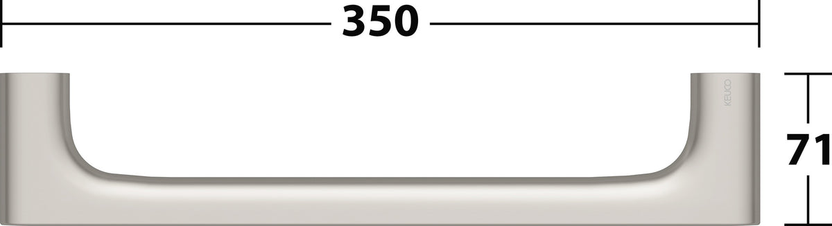 KEUCO Edition 400 Haltegriff 350 mm Nickel gebürstet – Wandmontage, 115 kg Belastbarkeit